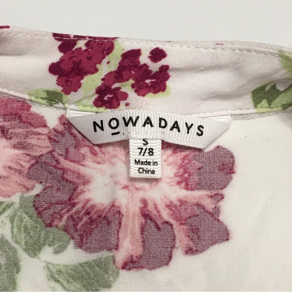 Nowadays Girls Floral Kimono Cardigan Size Small - Picture 4 of 14